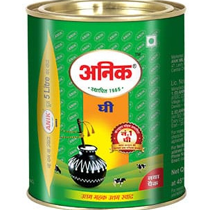 Set of 4 ||  Anik Ghee 5 Ltr Tin