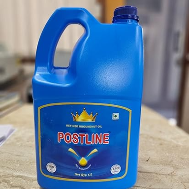 Postline Refined Groundnut Oil HDPE jar, Cooking Frying Oil Peanut Oil (5 Liter)