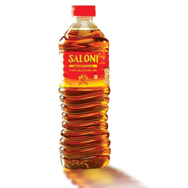 Pack of 16 || Saloni Kachi Ghani Mustard Oil 1 L (Bottle) | 100% Pure Cold-Pressed Mustard Oil for Healthy Cooking