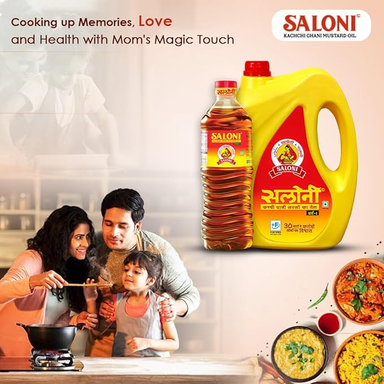 Saloni Kachi Ghani Mustard Oil 5 Litre PET Jar – 100% Pure Cold Pressed Mustard Oil