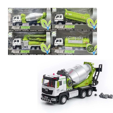 Heavy-Duty Alloy Cement Mixer Truck Toy | Realistic Mix Design Die-Cast Model for All Ages