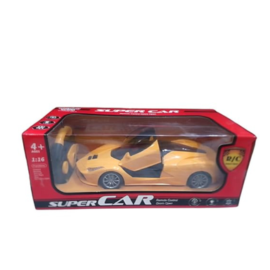 High-Speed USB Rechargeable RC Super Car with Working LED Lights & Openable Doors | Premium Remote Control Toy for Kids 4+