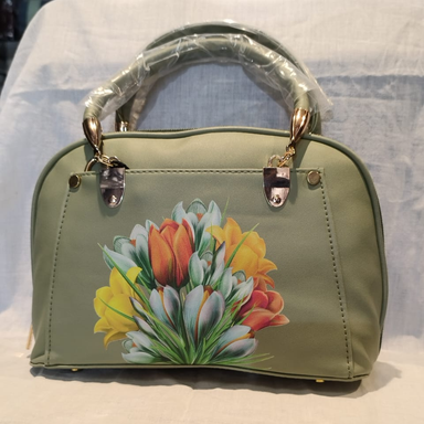Leather India Premium Handbag – Stylish & Durable Leather Handbags for Women with floral print 