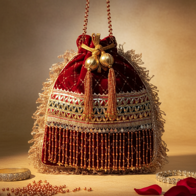 Bahudha maroon handbag