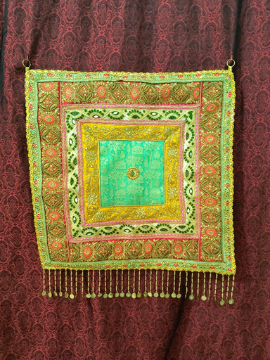 Bahudha Handicraft Banarasi Fabric Material Wall Hanging 