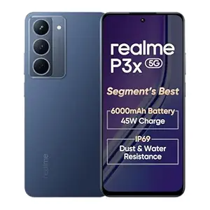 realme P3x 5G Smartphone 8+128GB Midnight Blue,6.72-inch Screen,120Hz Display,6000mAh Battery,45W SuperVOOC, 50MP Camera, MediaTek Dimensity 6400 Processor, IP64