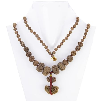 ShivaRatna Siddha Rudraksha Mala 1-14 Mukhi + Gauri Shankar + Ganesh Rudraksha + 5 Mukhi Rudraksha Mala