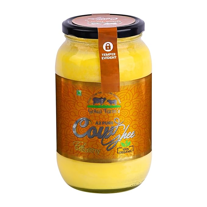 Gokul Desi Cow Ghee 1 Litre (Pure Bilona Ghee, Rich Aroma & Traditional Taste for Cooking & Sweets)