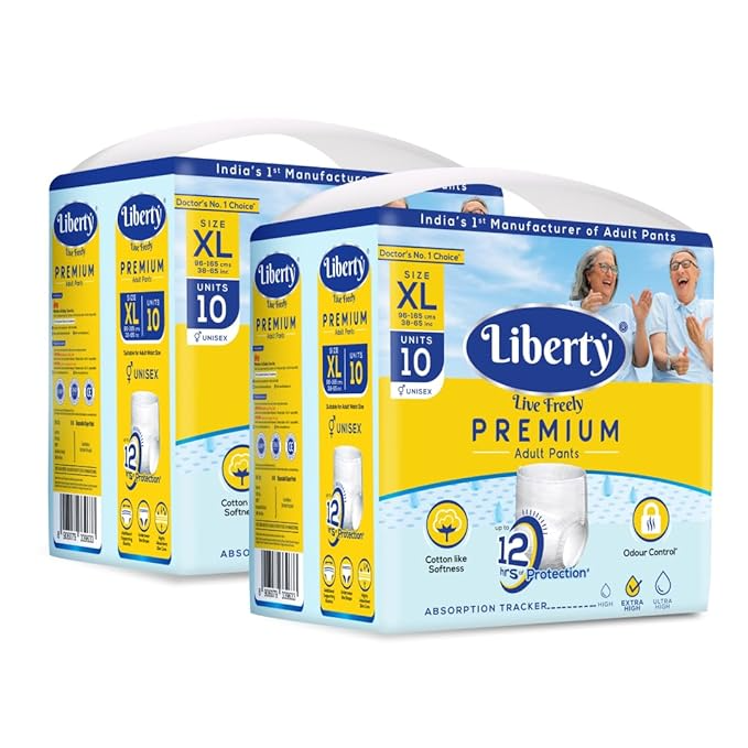 Liberty Adult Diaper Pants XL 10 Pieces (Disposable Incontinence Pants, Comfortable & Leak-Proof for Adults)