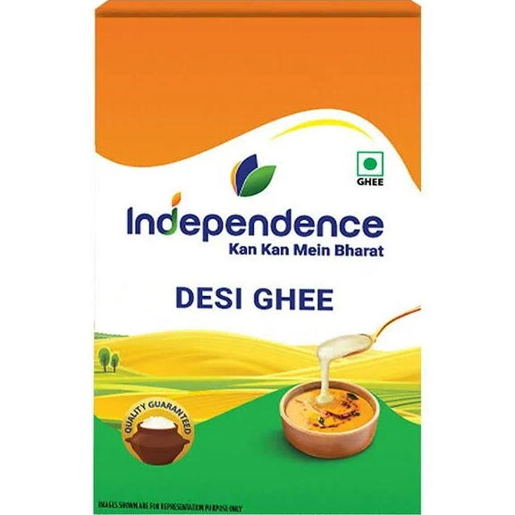 Independence Desi Cow Ghee 1 Litre (Pure Bilona Ghee, Rich Aroma & Traditional Taste for Cooking & Sweets)