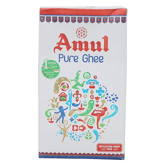 Amul Pure Ghee 1 Litre (Desi Cow Ghee, Rich Aroma & Granular Texture for Cooking, Frying & Indian Sweets)