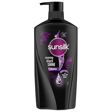 Sunsilk Black Shine Shampoo 650ML (Hair Fall Control & Smoothening Shampoo for Black, Shiny Hair)