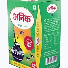 Anik Pure Cow Ghee 1 Litre Tin (Desi Ghee, Rich Aroma & Granular Texture for Cooking, Frying & Sweets)