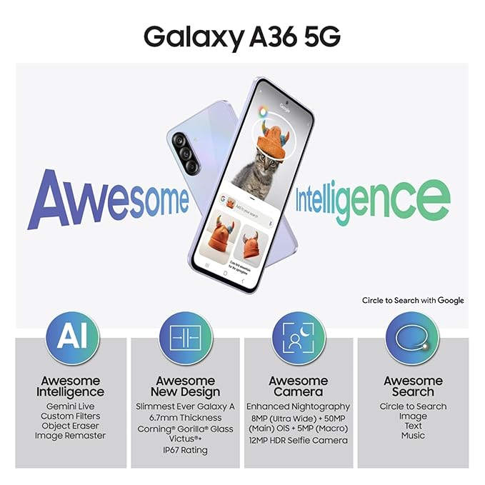 Samsung Galaxy A36 5G – 6.7″ Super AMOLED, Snapdragon 6 Gen 3, 5000 mAh Battery – Best Price Online - Keshari Vision